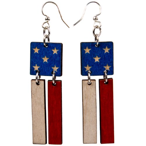 Patriotic earrings clearance